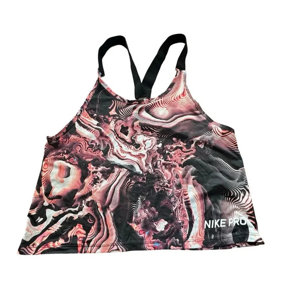 NIKE || Tank Top Women Black Pink Dri Fit RacerBack Fitness Athletic Small - Picture 2 of 9